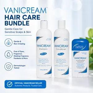 Vanicream Shampoo + Conditioner + Anti-perspirant/Deodorant Bundle | Sensitive Skin & Scalp Care Set | Fragrance Free