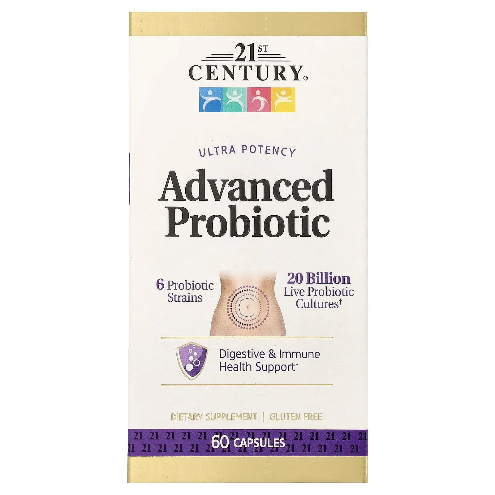 21st Century Ultra Potency Advanced Probiotic, 60 Capsules