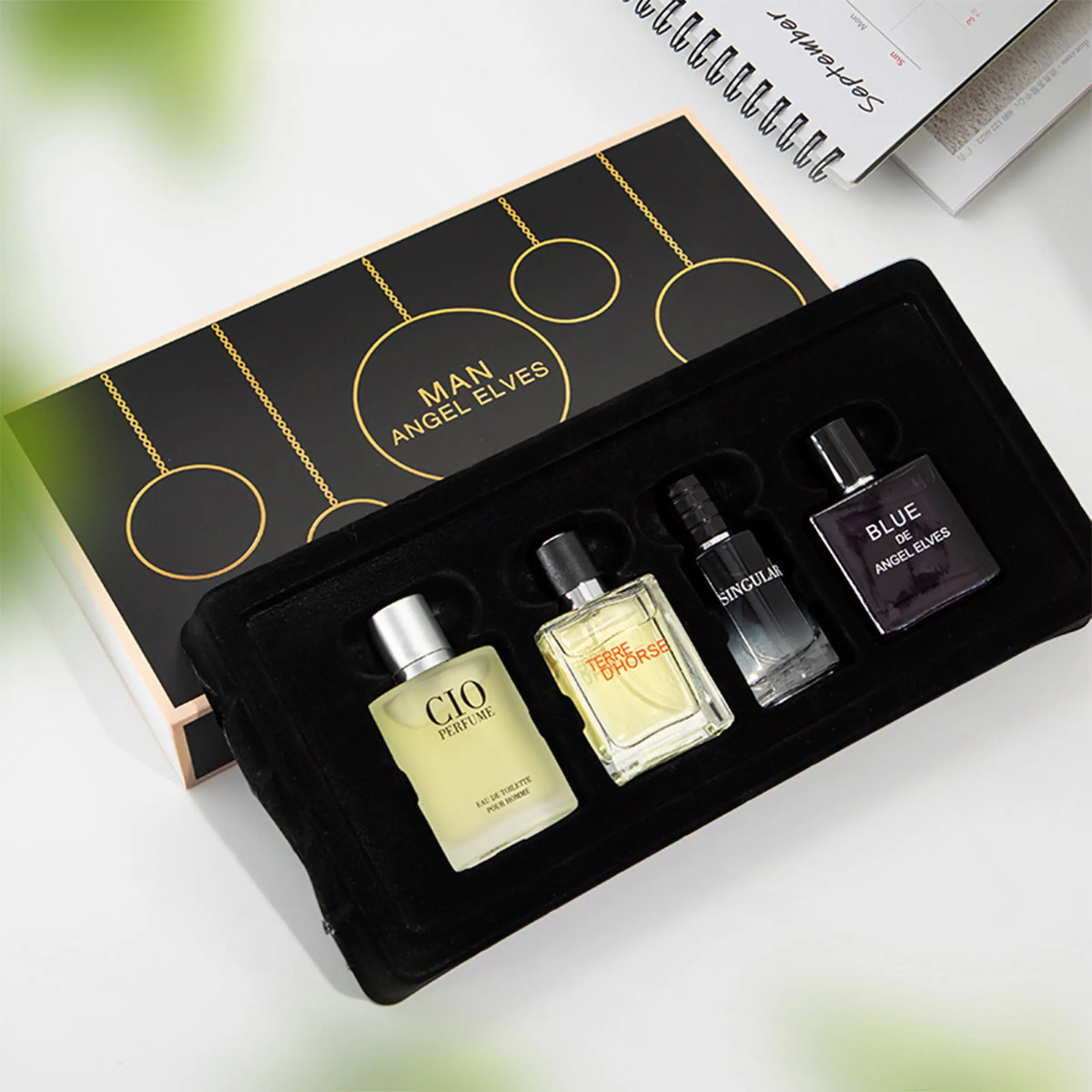 Men's Perfume Gift Set 30ML*4, Passionate Gentleman Blue Cologne, Long-Lasting Fresh Scent, Charm Fragrance, Elegant Fragrance, Holiday Gift, Fragrance Variety Pack, Fragrance Gift Box, Scents Set, Fragrance Sets
