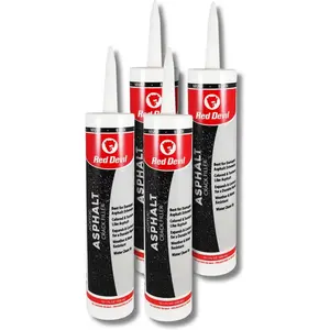0637 Crack Filler Sealant – Black Acrylic Driveway Sealer for Cracks & Joints, Forms a-Resistant Seal, 10.1 fl oz, Pack of 4,