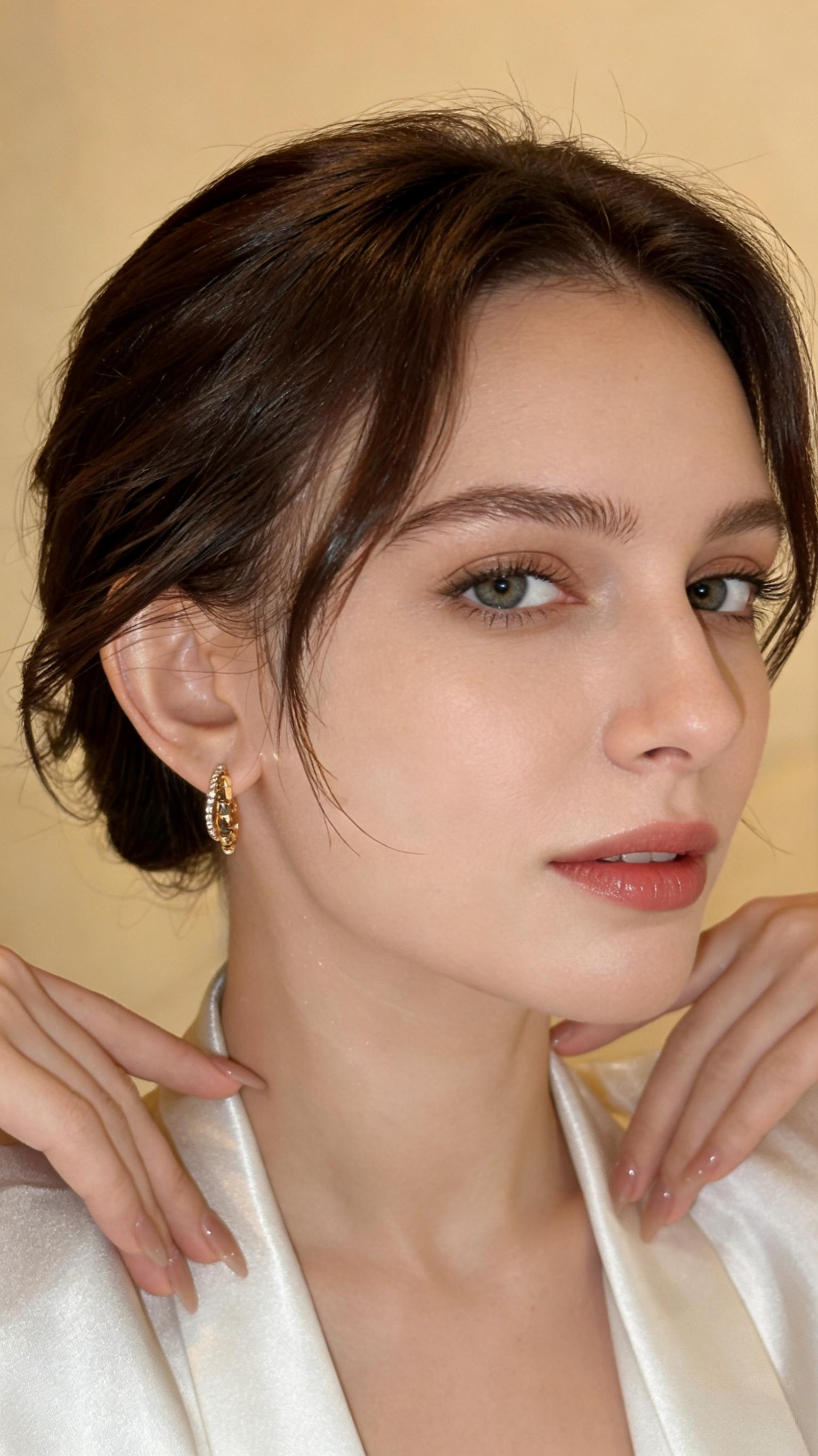 18K Gold Plated Geometric Hoop Earrings for Women - 925 Sterling Silver Post, Waterproof & Tarnish-Resistant, Sparkling Cubic Zirconia Statement Hoops, Lightweight Hypoallergenic Fashion Jewelry Gifts