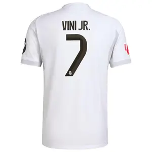 Unisex Soccer Real MadridTeam Vini Jr. 7 Champions League 2025/26 Home Stadium Jersey