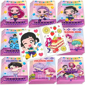 Demon Hunters Kpop Birthday Party Supplies 24PCS Mini Coloring Books 8 Styles Fun Favors Goodie Bag Stuffers Ideal for Fans