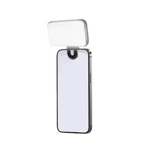 Mini LED Light with Three Color Modes & Three Brightness Levels, Portable Clip-On Selfie Fill Light for Mobile Photography, USB Rechargeable