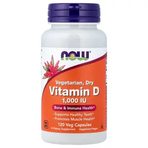 NOW Foods Vegetarian Dry Vitamin D, 1,000 IU, 120 Veg Capsules