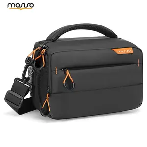 MOSISO Waterproof Small Camera Bag for DSLR/SLR/Mirrorless, Compact Crossbody Shoulder Photography Bag with Padded Protection & Rain Cover, Travel Camera Case Compatible with Canon Nikon Sony