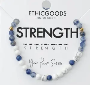 Ethicgoods, "Strength"  In Morse Code, A reminder of the strength within and that no matter how many times you get knocked down, you have the strength to get back up. Daily Daily Daily Daily