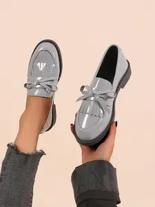 Women's Bow Flat Slip-On Loafers, Comfortable Casual Footwear, Stylish Everyday Shoes, Perfect for Daily Wear, Elegant Design