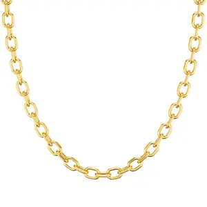 Moodear Paperclip Dainty Necklace for Women Statement Trendy Thick Chain Link Necklace Waterproof Simple Jewelry Gifts For Summe