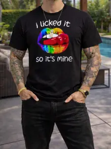 I LICKED IT SO IT'S MINE LIP Tshirt, Hoodie, Sweatshirt, Aesthetic Tatoo Outfits, Streetwear Style, Retro Vintage Y2k Men Graphic Tees