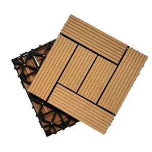 Wood Plastic Composite Deck Tiles Set of 20pcs, Composite Decking Resist Rust, Patio Flooring Outdoor Waterproof, Floor Tiles for Balcony, Backyard, Indoor and Outdoor use, 12x12in