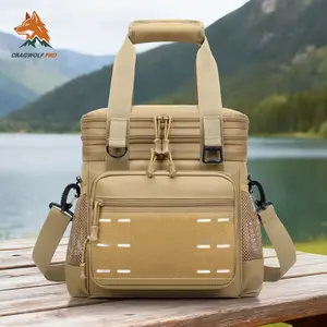 2026(Black) Tactical Lunch Box for Men, Insulated Lunch Bag Adult, Thermal Lunchbox Leakproof Waterproof Cooler Bag, Large Lunch Pail for Work Office Camping Travel , lunch cooler leak bag heavy duty, cooler backpack large waterproof Durable mesh pocket