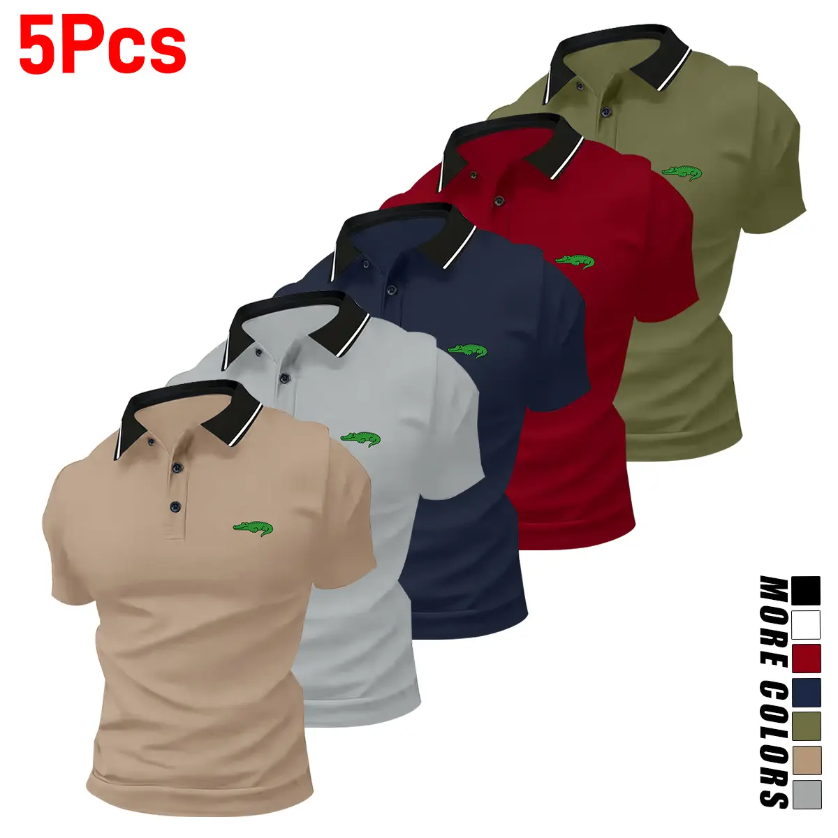 Khaki - Gray - Blue - Red - Green