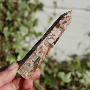 3.75in Pink Leopard Skin Jasper Crystal Tower