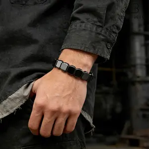 Hematite Bracelet for Men Him, Protection Black Stones for Grounding & Balance, Sleek Minimalist Style, Anniversary or Birthday Daily Wear Jewelry Gifts for Dad/Husband, Fathers day gift