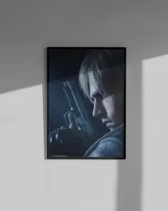 Leon S. Kennedy Poster - Resident Evil Art Print, Survival Horror Wall Decor