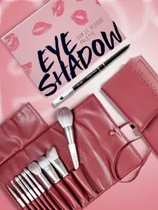 Colorful Cosmetics The All-Nighter Bundle - Sur Le Dessus Eye Shadow Palette & Black Magic Eyeliner with Makeup Brush Collection for Daily & Evening Use