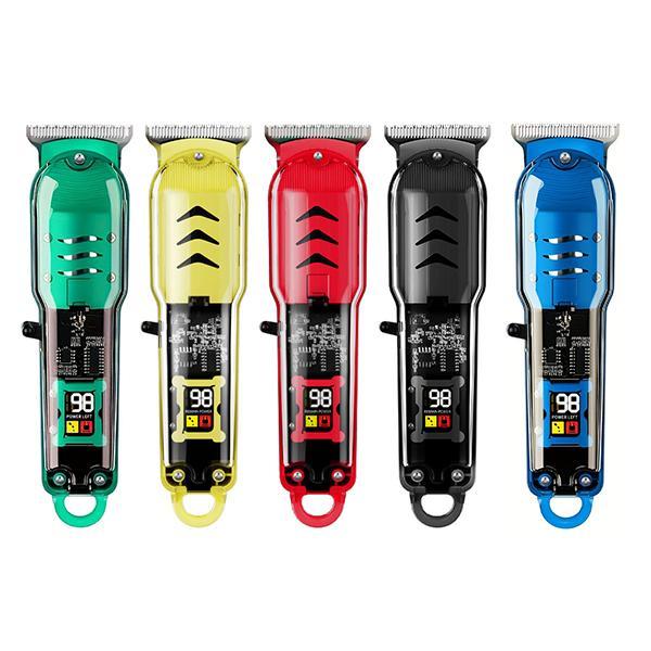 Professional Transparent Hair Clipper for Men - Cordless Rechargeable Trimmer with High-Speed Silent Motor, USB-C Precision Grooming for Home & Salon, Portable Electric Hair Cutting Machine, Durable & Easy to Clean