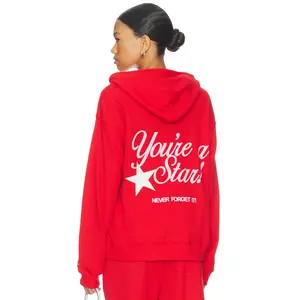 The Mayfair Group You're A Star Relaxed Hoodie in Red
