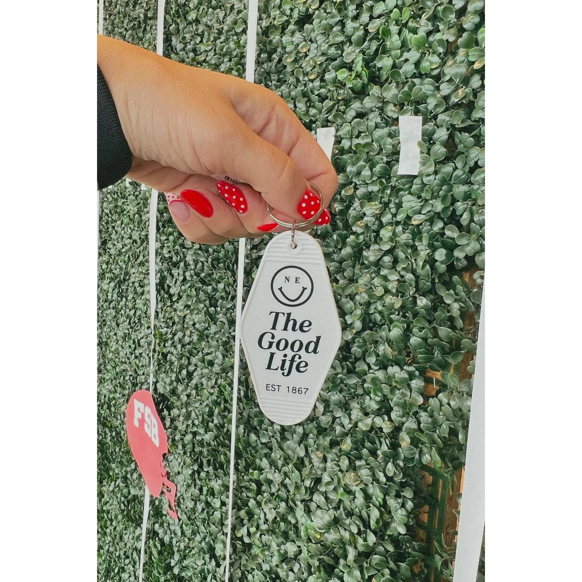 The Good Life Keychain (White)