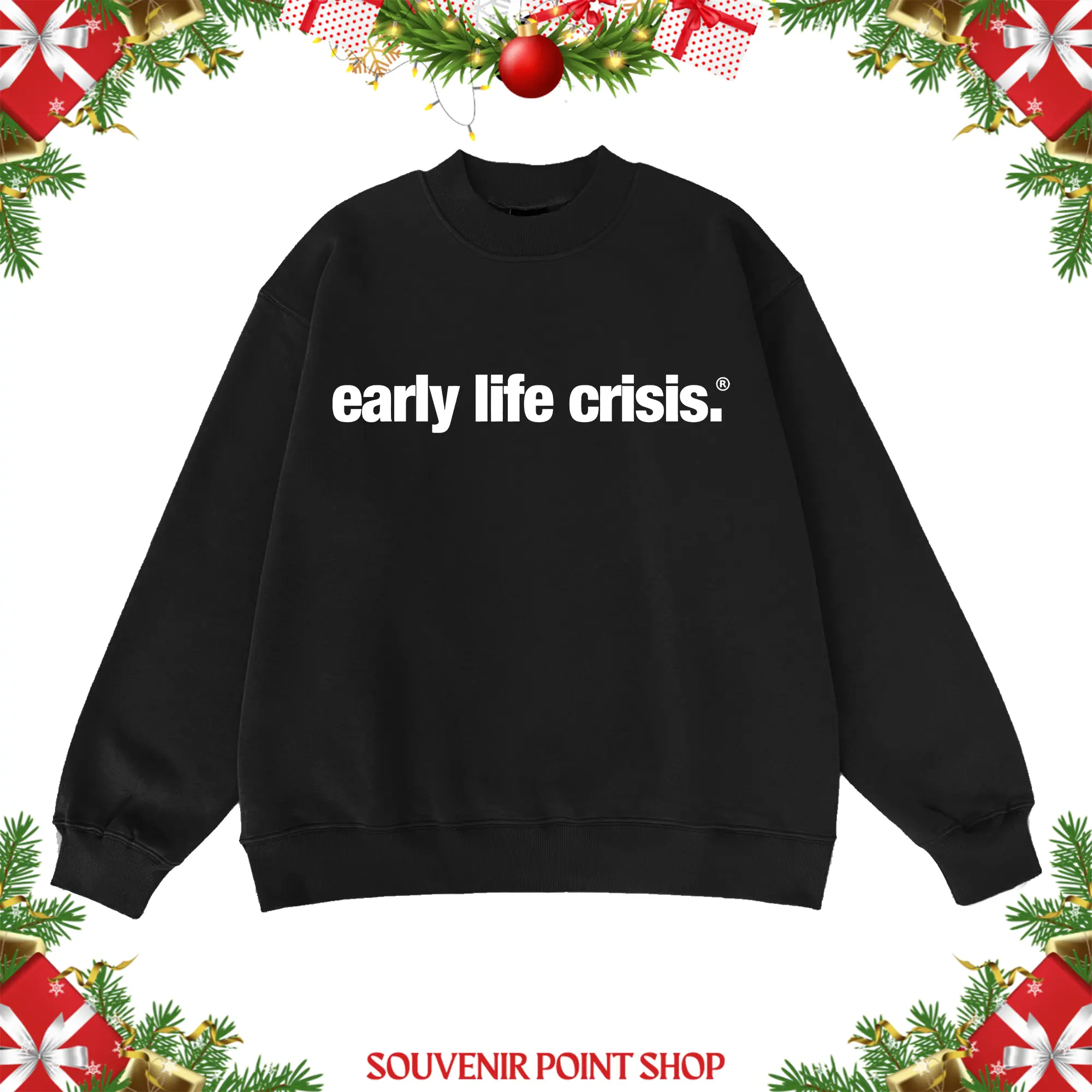 Nettspend Early Life Crisis Osamason Tour Merch Sweatshirt Black Retro Music Fan Gift, Hip Hop Apparel Merch vintage 90s Fashion Top