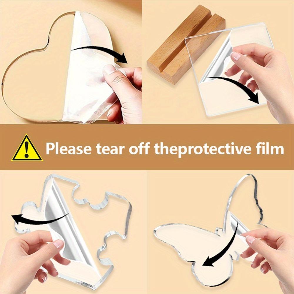 Heart Shaped Acrylic Decoration Block, Rose & Letter Pattern Decorative Ornament, Inspirational Creative Gift for Mom, Delicate Mom Birthday Gift, Gift Idea, Mother's Day Home Decor