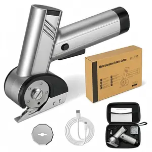【DealsForYouDays】SEEVOLX Cordless Rotary Electric Scissors with LED Display, Rechargeable Cardboard Cutter, 4-Speed Adjustable Powerful Cutter, 1 Blade, Wireless Sewing Scissors with Hard Storage Case,Perfect for Fabric, Carpet, and Leather,Perfect Gift