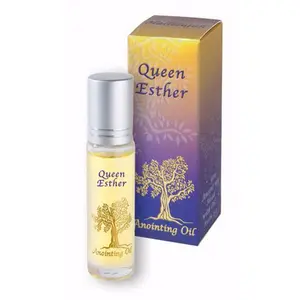 212 MAIN Queen Esther Anointing Oil - Aroma Scented Jasmine Cosmetic Liquid, Strong Leak-Proof Roll-On Bottle Applicator, Holy Land Home & Festive Decoration Gift, No. 63117