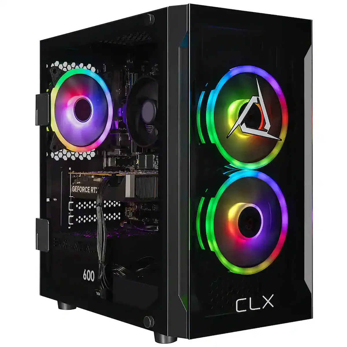 CLX SET Gaming Desktop Computer, AMD Ryzen 5 8400F 4.2GHz, 16GB RAM, 1TB SSD, NVIDIA GeForce RTX 5050 8GB, Windows 11 Home, Black