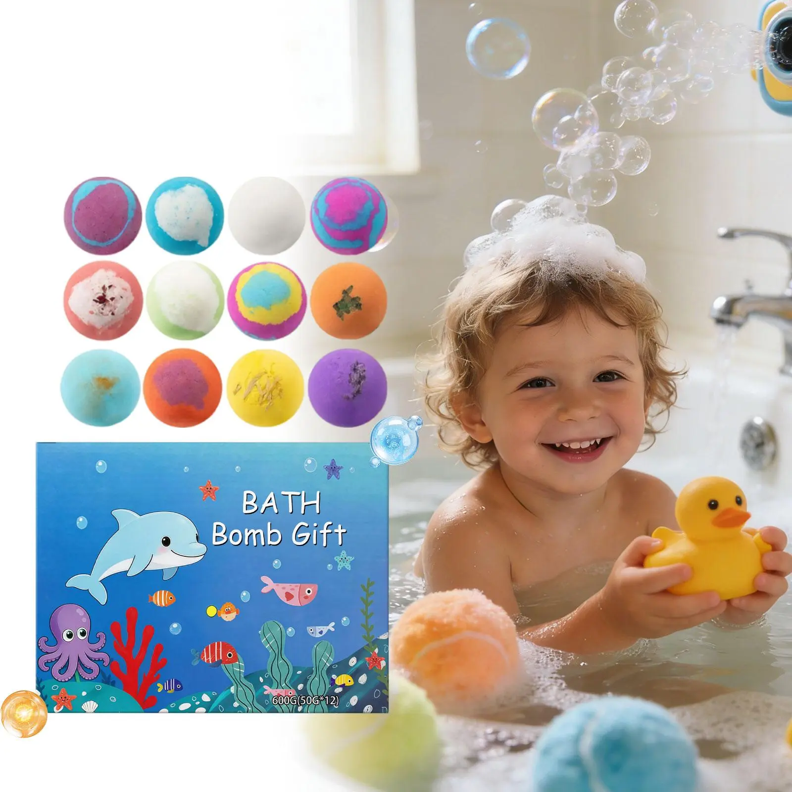 Bath Bomb Gift Set for Kids Adults Fun Animal Shapes Relaxing Fizzy Bath Bombs with Natural Ingredients Soothing Aromatherapy Perfect Gift for Family Spa Bath Time Fun