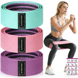 Resistance Loop Bands Set, 3 Counts Elastic Squat Resistance Bands, Yoga Stretch Bands, Fitness Equipment