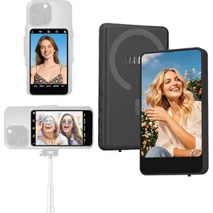 M4 Magnetic Vlog Selfie Monitor Screen, Back Camera Monitor for Live Stream TikTok, Compatible with iPhone & Android,4" 400cd/m² HD with 50m BT 5.4 Wireless, P2P Direct, 3H Battery & Type-C