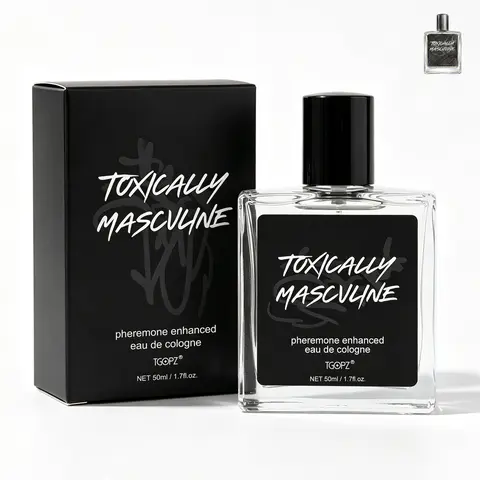 Toxically Masculine - Pheromone Infused Eau de Cologne,Long Lasting Fragrance Bold Scent colognes men,Magnetic & Sensual,Fresh & Bold Fragrance Spray,Black Friday Gifts for Men,Vegan & Cruelty-Free