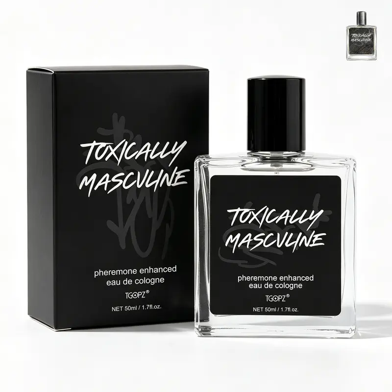 Toxically Masculine - Pheromone Infused Eau de Cologne,Long Lasting Fragrance Bold Scent colognes men,Magnetic & Sensual,Fresh & Bold Fragrance Spray,Black Friday Gifts for Men,Vegan & Cruelty-Free