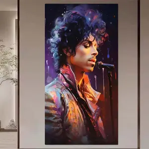 1 set of DIY diamond painting kit, 5D diamond art set, DIY decoration, glamorous, singing, microphone. Mosaic, diamond art, DIY art home decoration, suitable for Christmas.