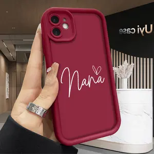 Nana with Love Soft Case for iPhone 17 Air 16 Pro Max 15 Plus 14 13 12 11 X Shockproof Drop Protection Rugged Durable Silicone Cover Anti-Scratch Festive Design