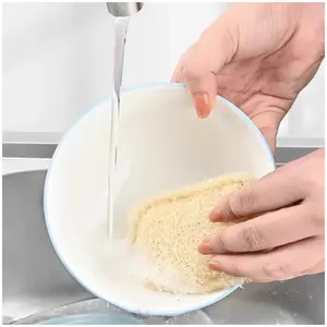 Natural Loofah Dish Sponge, Eco-Friendly Vegetable Scrubber for Kitchen, Gentle Yet Effective Cleaning Tool for Home Use