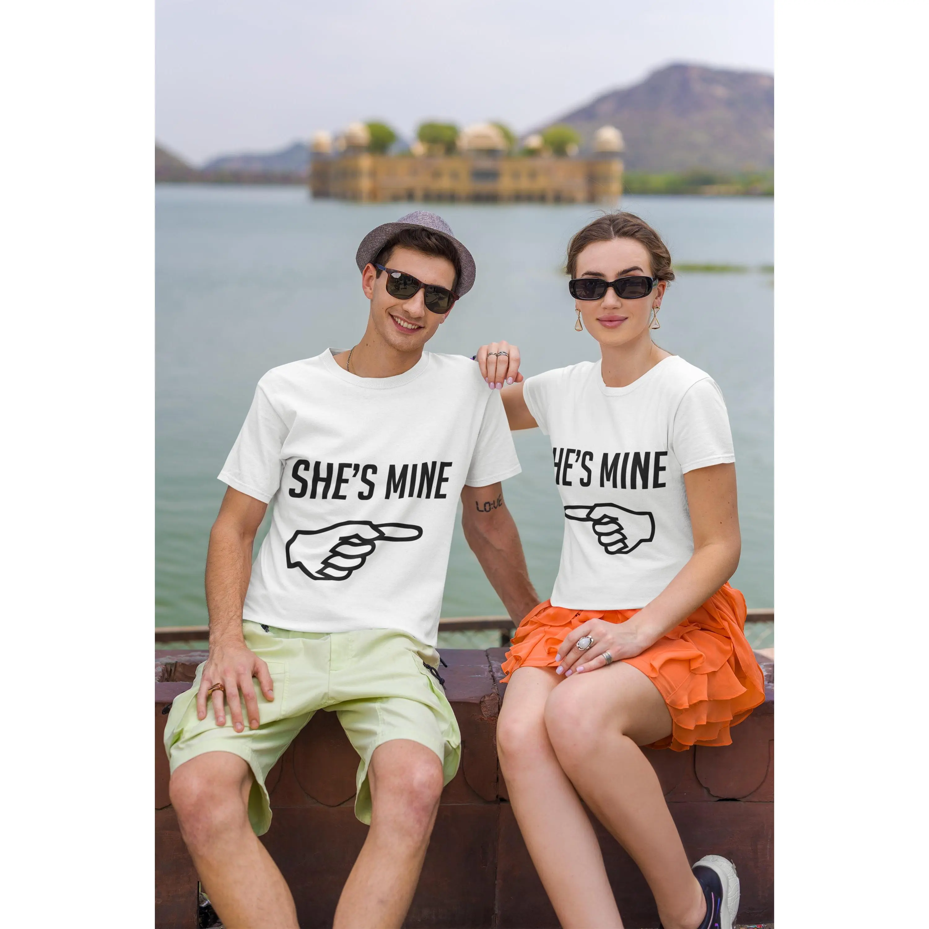 She's/He's Mine Shirt in White Matching Shirt, Cute Couple Shirts, Casual Couples Clothing, Couple Matching shirts, Custom shirt, T-shirts for couples, love tees, Funny couples shirt