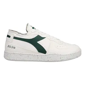 diadora Mens Mi Basket Row Cut 2030 Lace Up Sneakers Shoes Casual - Green, White