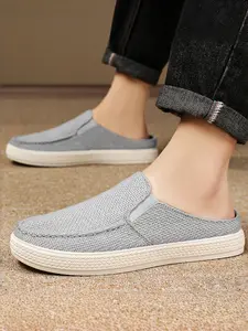 Men's Breathable Comfort One-Step Slip-On Half Slippers, Lightweight Outdoor Wear, Home Fashion Men's Shoes, Casual Style
