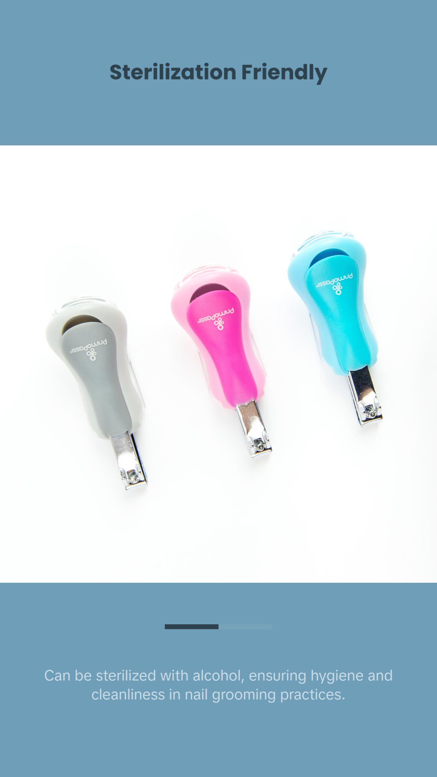 Primo Passi Blue Baby Nail Clipper With Magnifier - Ideal for Trimming and Grooming Babies' Nails