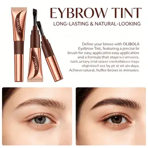 Semi-Permanent Peel off Brow Tint Liquid, Waterproof Long Lasting Eyebrow Gel, Smudge-Proof No-Fade Brow Styling Makeup