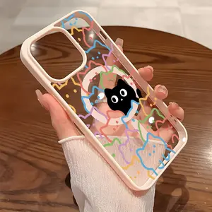 Premium Magnetic Phone Cases for iPhone11/12/13/14/15/16//17/Air/promax/Plus Colorful cats y2k cased MagSafe Ready, Anti-Fall, Springtok and Ultra-Thin Design | Perfect for Everyday Use Screen Protector Resistance