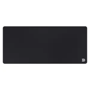 Black Boring Deskpad | Water-Resistant | 5mm Thick | Anti-Slip Rubber Base | Soft-Polyester Top