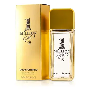 Paco Rabanne 1 MILLION After Shave Lotion 3.4 oz  Invigorating Tonic for Face & Neck  Refreshing Cooling Sensation  Suitable for All Skin Types  Delicately Scented  Aftershave, Foam 3.4 oz
