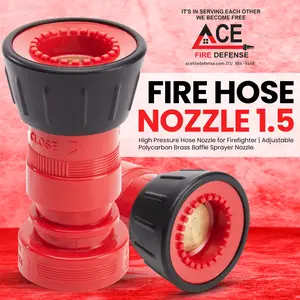 Pyroclastic Adjustable Jet–Fog Fire Hose Nozzle | 1.5" NH/NST | Polycarbon Brass Sub-Baffle | Ace Fire Defense