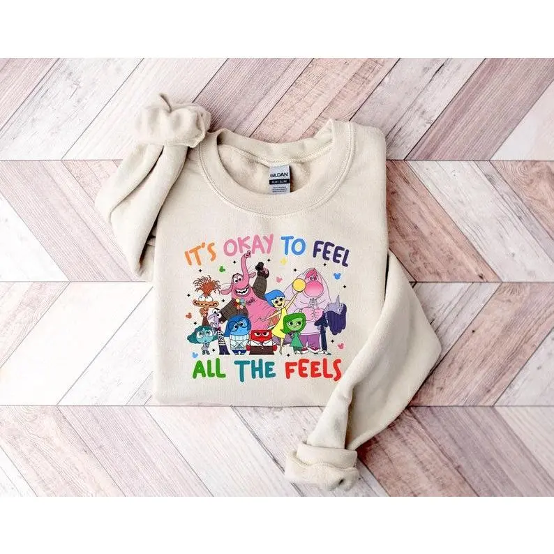 It's Okay To Feel All The Feels Sweatshirt, Inside Out Sweatshirt, Speech Therapy Sweatshirt,