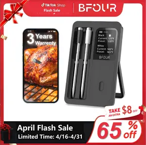 Wireless Meat Thermometer with 2 Probes - BBQ Grill Thermometer, Father's gift box, Kitchen Utensils, Holiday Gifts