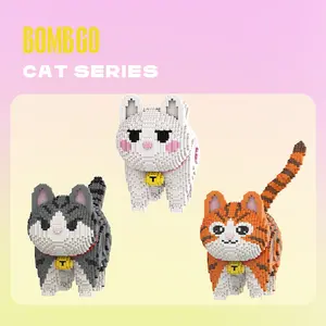 【BOMBGO】CAT Building Block,6000 pcs,Bear Toys,Birthday Gift,Christmas Gift,Educational Building Blocks,Trend Decoration,Cool Gifts,Brick,Family Bonding BlackFriday Christmas
