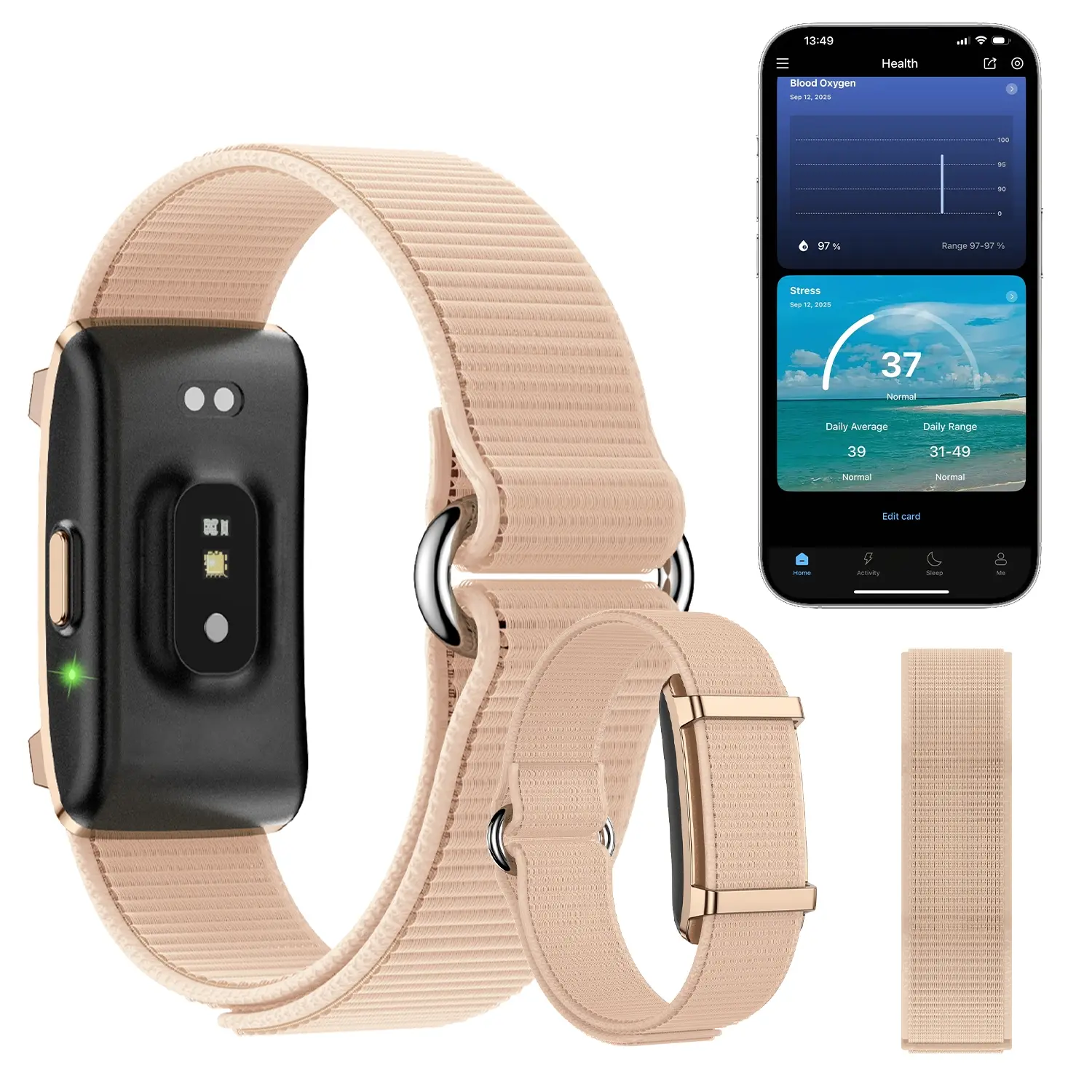 Screenless Smart Monitor Wristband, Ultra-Light & Thin Design, GPS ...